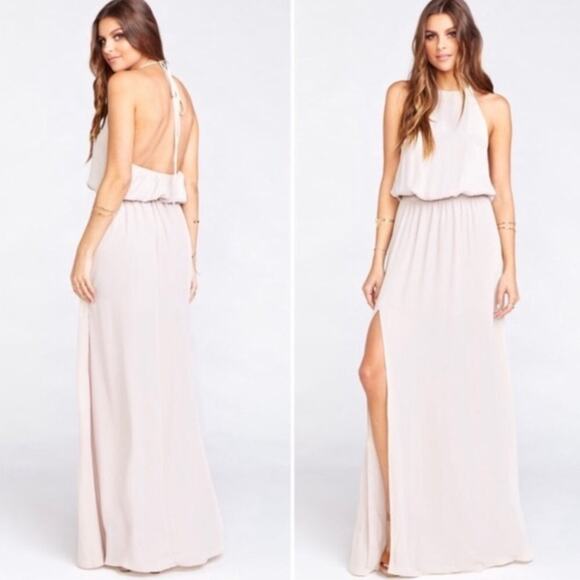 Show me Your Mumu Heather show me the ring crisp halter maxi dress NEW XXL - Picture 3 of 7